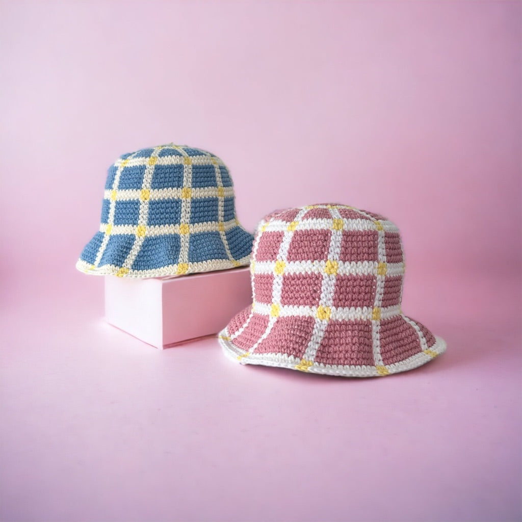 Daphne Grid Bucket Hat Pattern