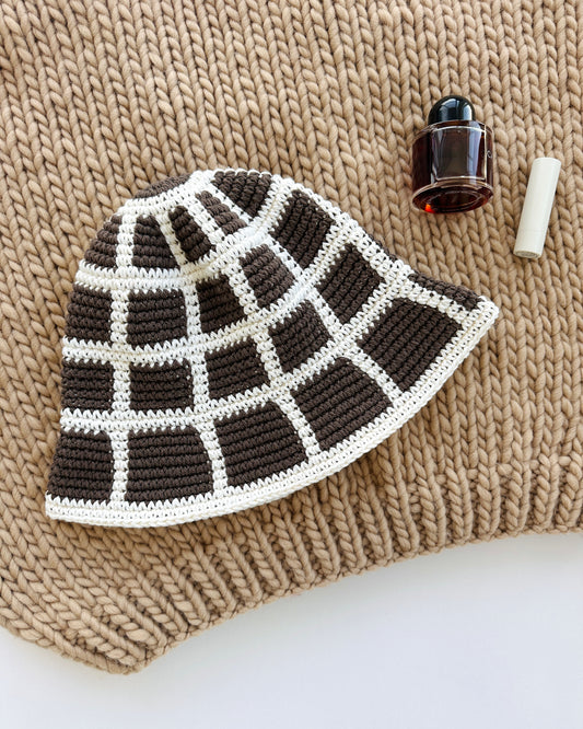 Daphne Grid Bucket Hat Pattern